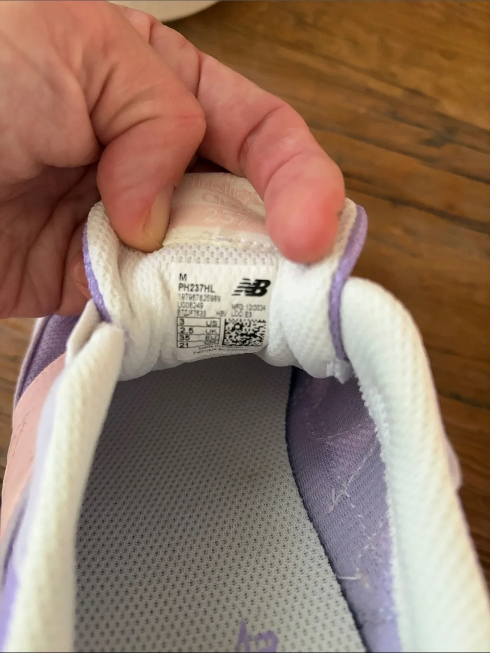 New Balance Kids Lavender & Pink Sneakers
